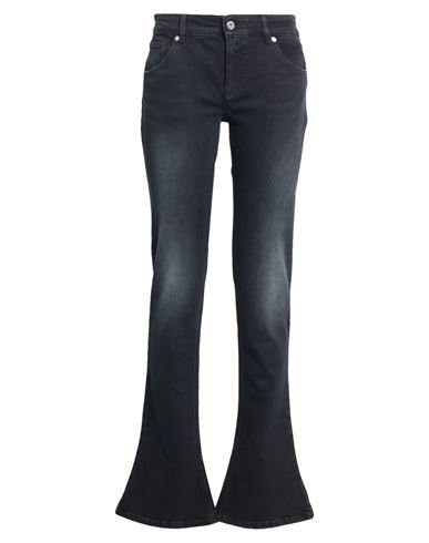Woman Jeans Black Size 4 Cotton, Elastane