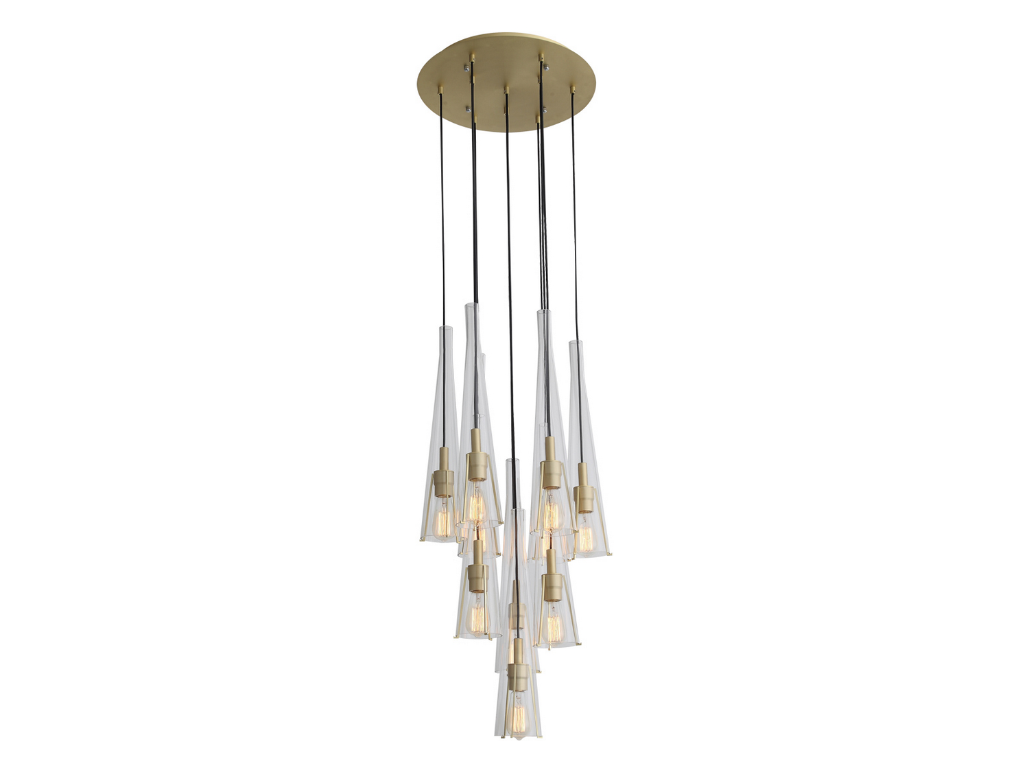 Abbey Park 10-Light Chandelier in Brushed Bra