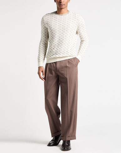 Man Sweater Off white Size 38 Cotton, Cashmere
