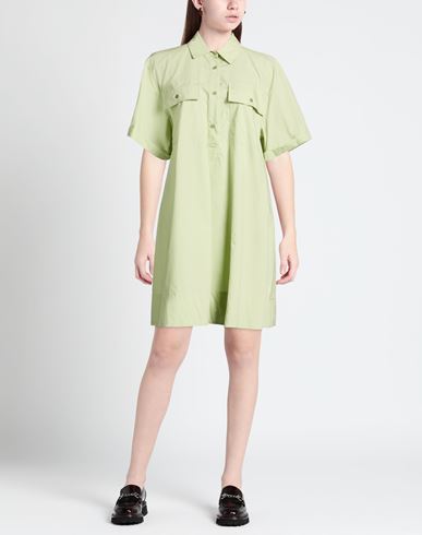 Woman Mini dress Light green Size 8 Cotton