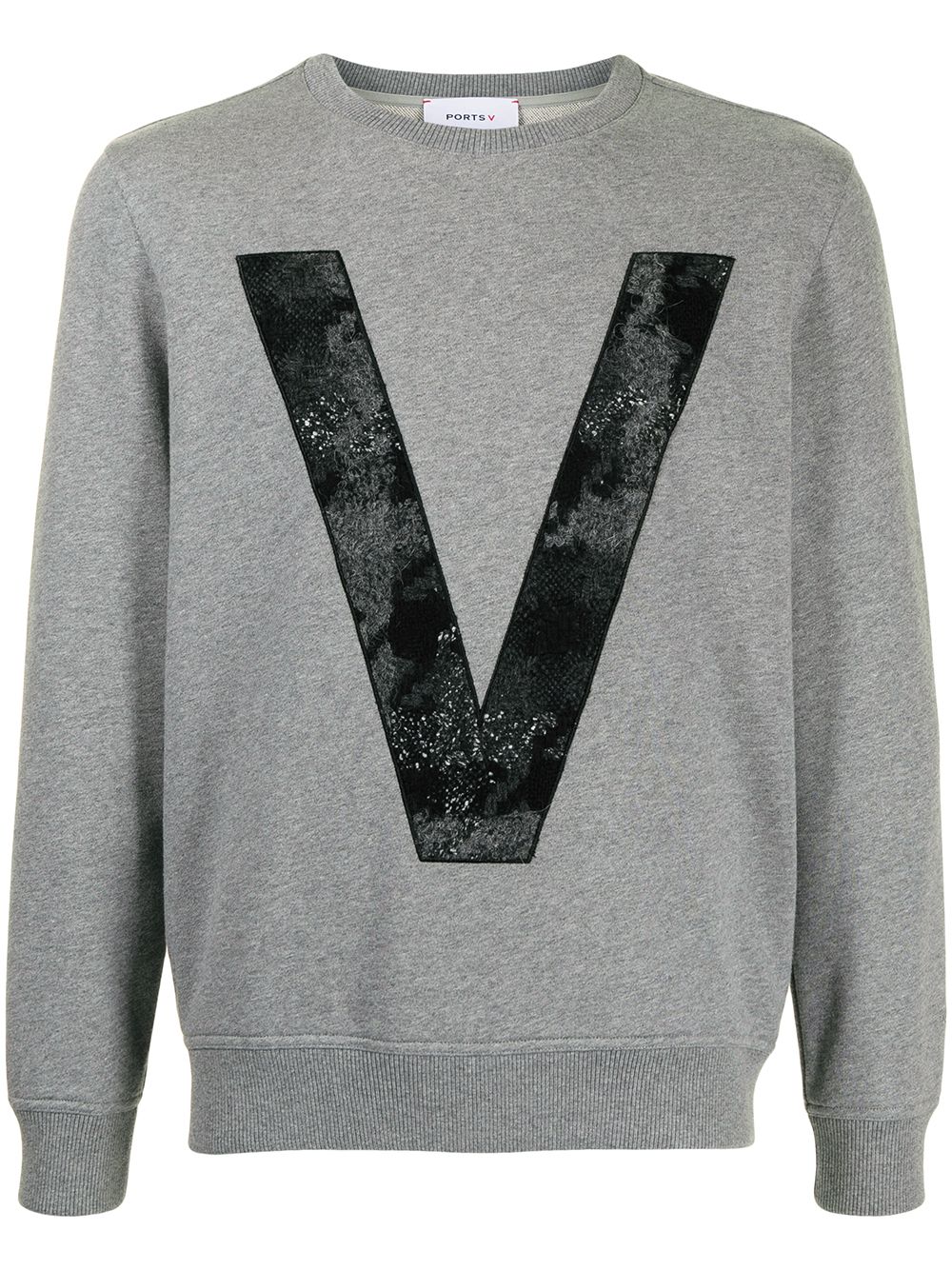 Logo-appliqué sweater - Grey