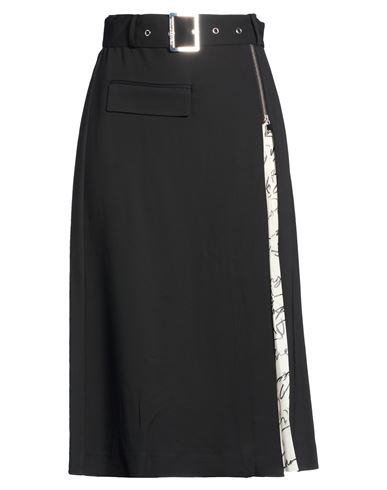 Woman Midi skirt Black Size 8 Viscose, Polyester, Elastane