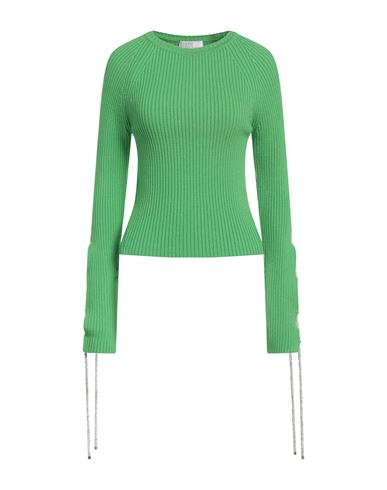 Woman Sweater Green Size 6 Virgin Wool, Lycra