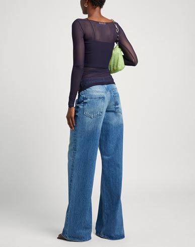 Woman Top Navy Size 4 Polyamide, Elastane