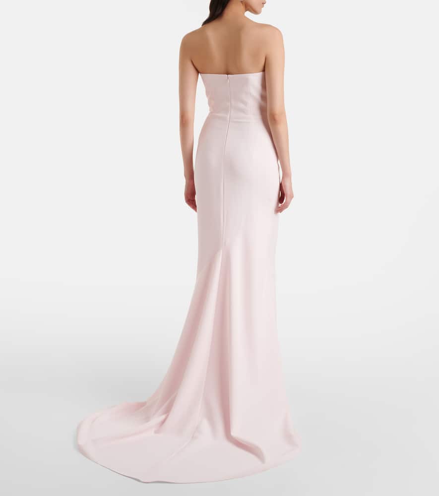 Sofie embellished crêpe bustier gown