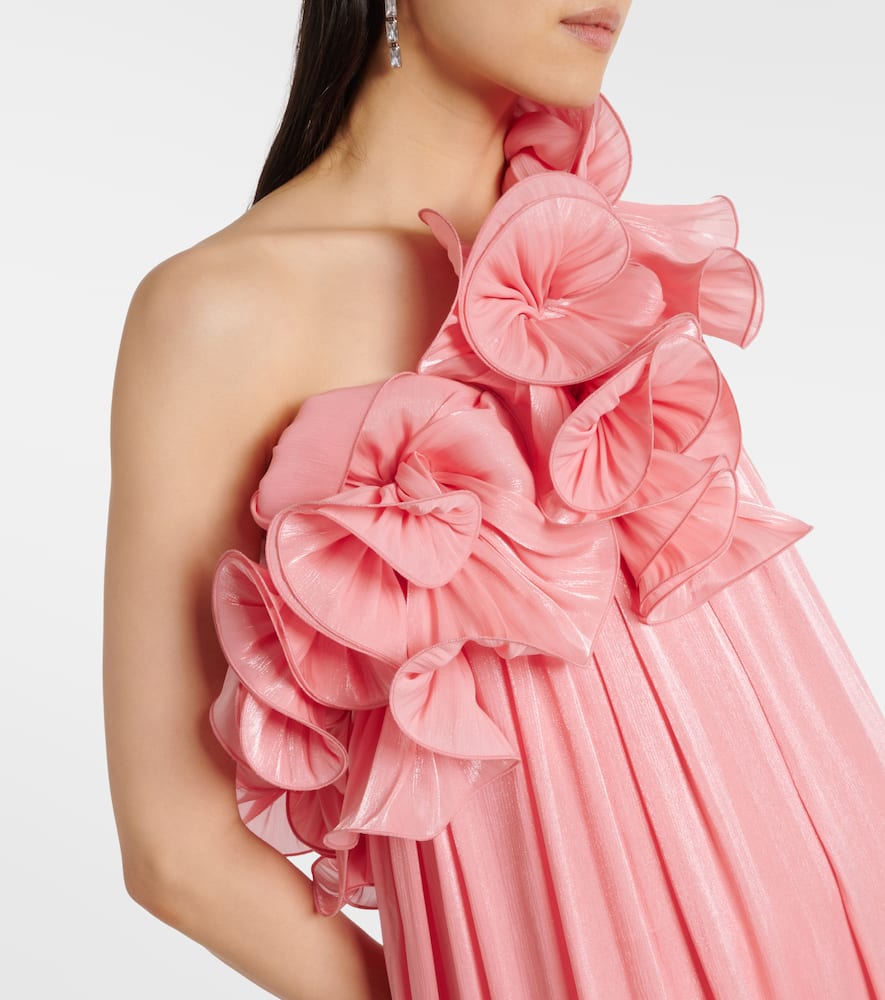 Charmain plissé georgette gown
