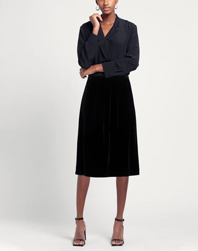 Woman Midi skirt Black Size 8 Viscose, Silk