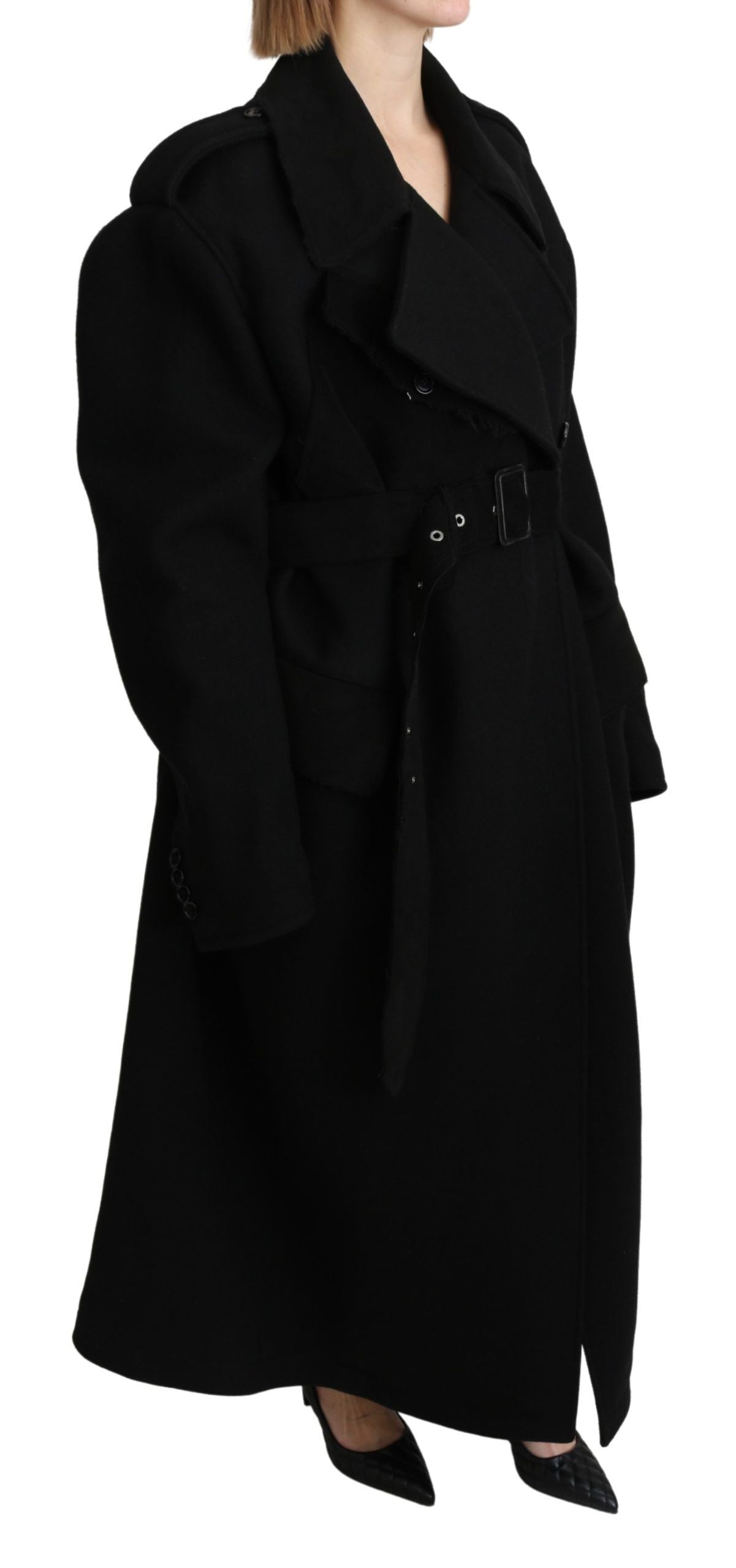 Virgin Wool Coat — Black