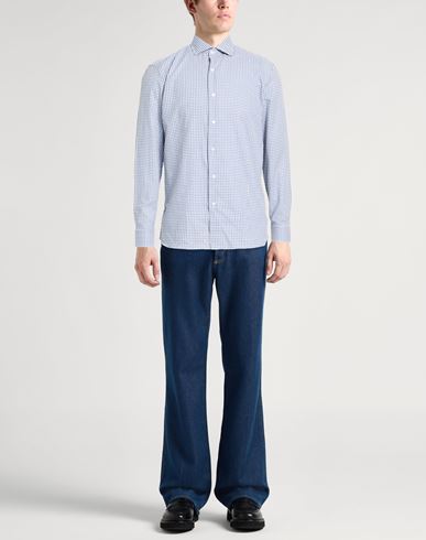 Man Shirt Blue Size 16 Cotton