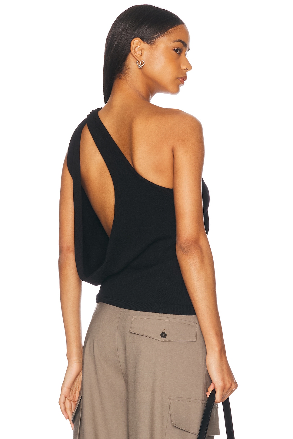 Rohe Sculptural Open Back Top in Black - Black.  42 also in