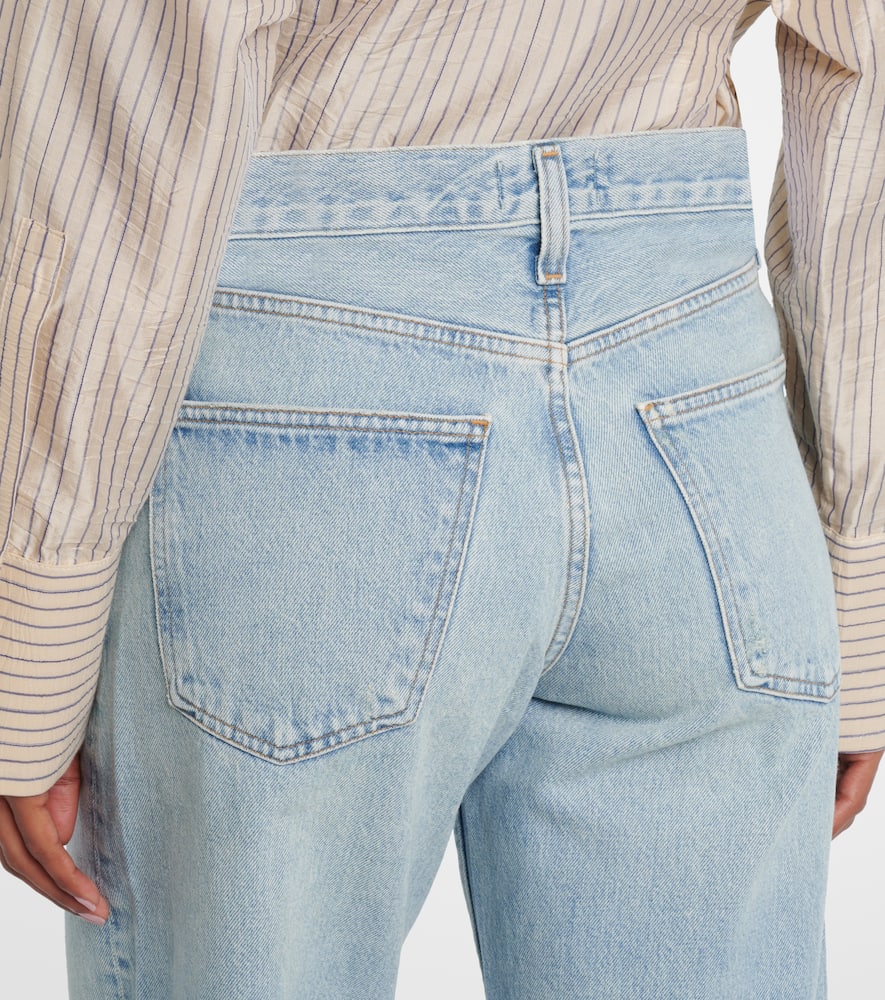 Arc mid-rise cropped wide-leg jeans