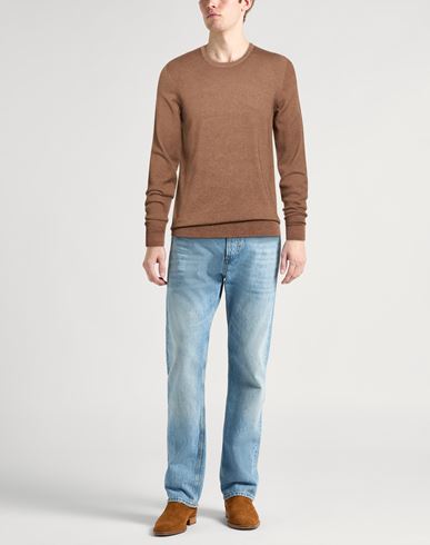 Man Sweater Light brown Size 42 Merino Wool