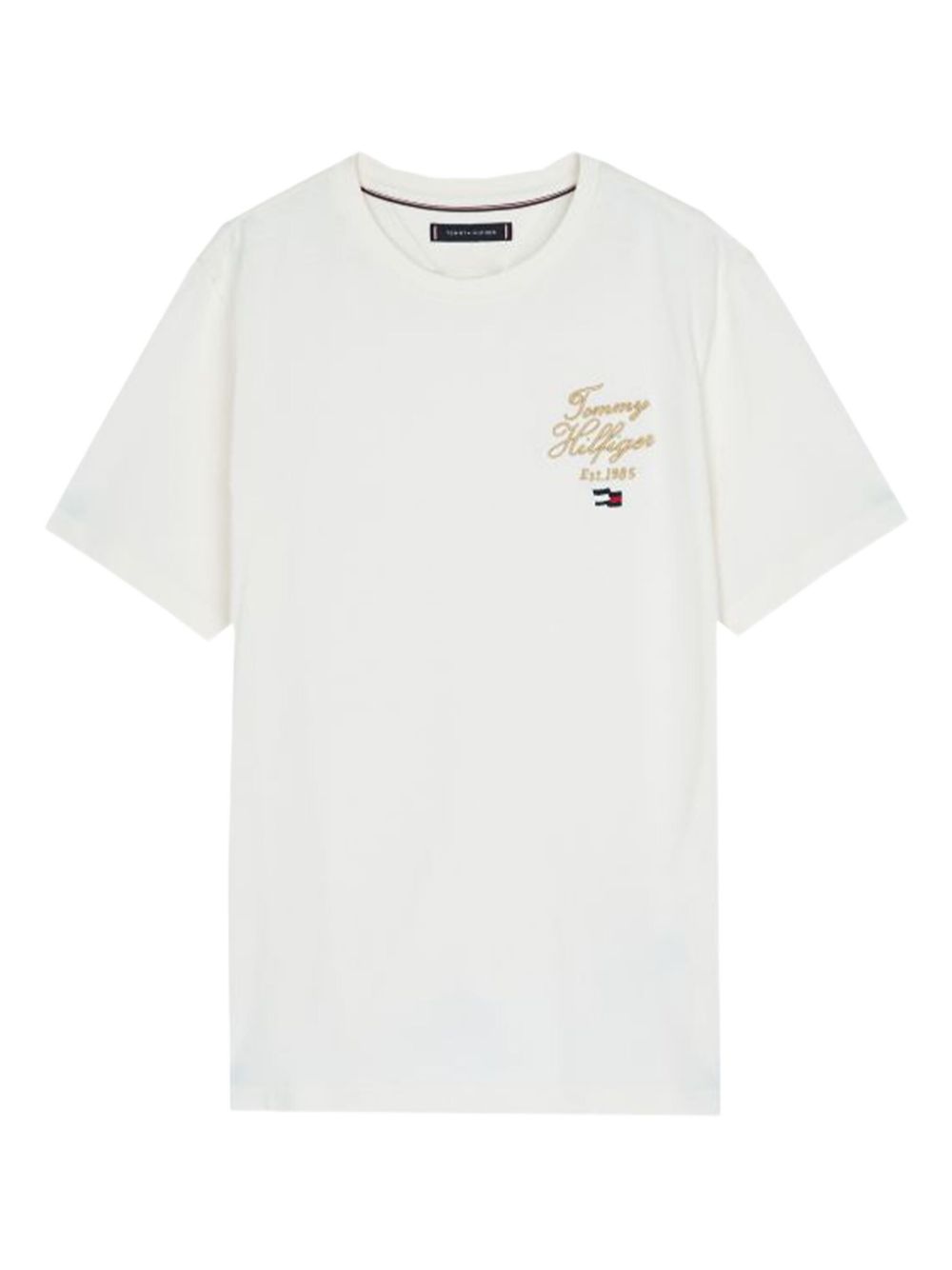 Tommy Hilfiger logo-embroidered T-shirt - Neutrals