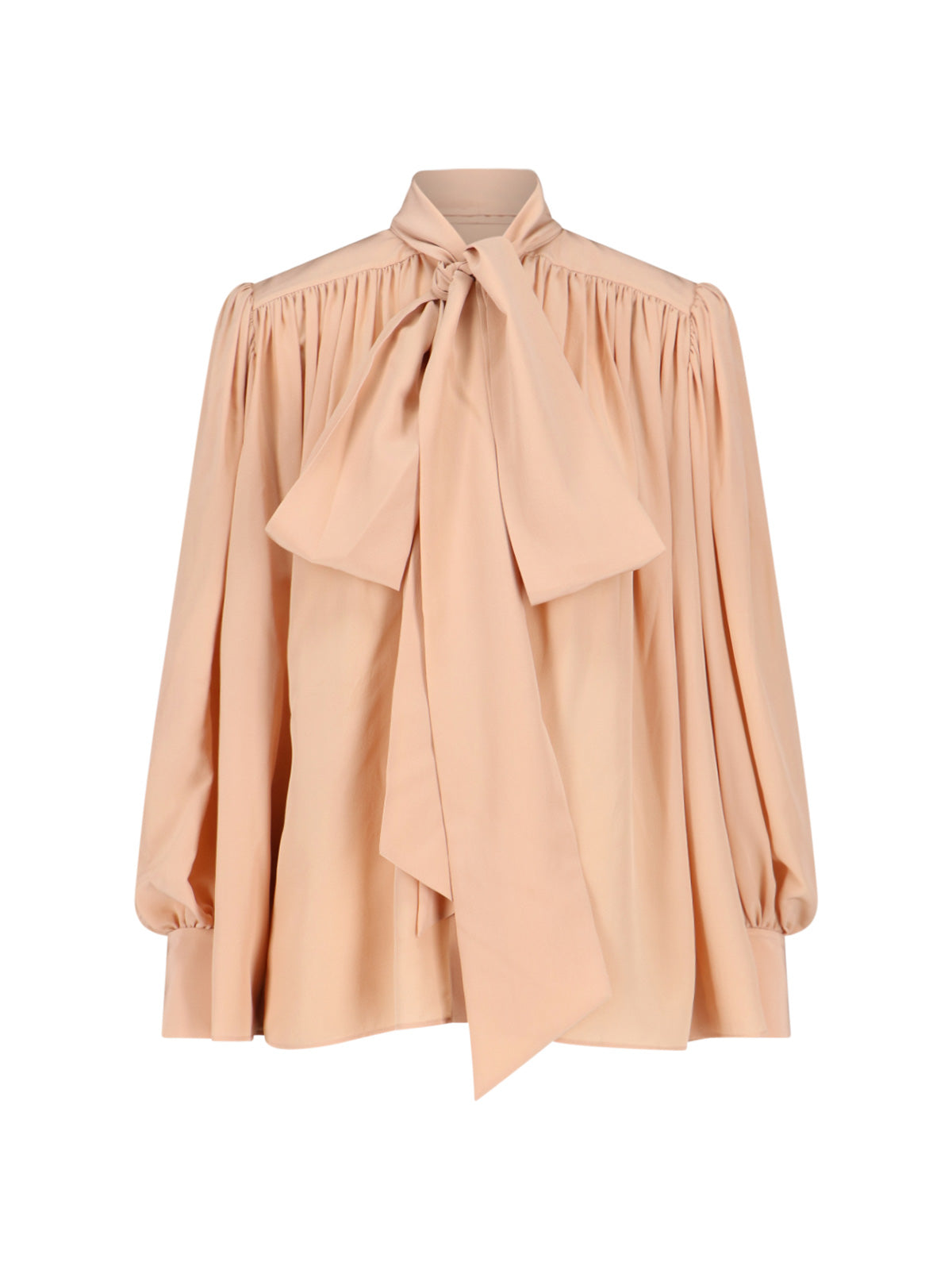 Chloé Silk Button-Up Shirt with Mother-of-Pearl Buttons