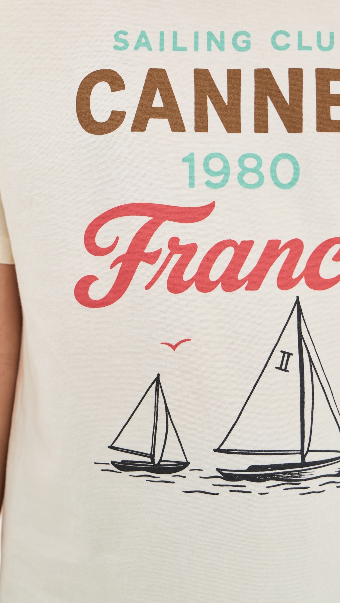 Sailing Club Cannes Boyfriend Tee Off White