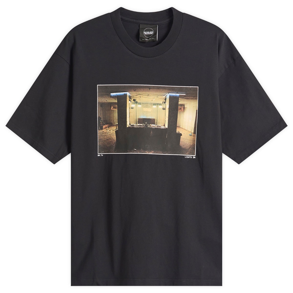 Men's Lights On Photo T-Shirt Black