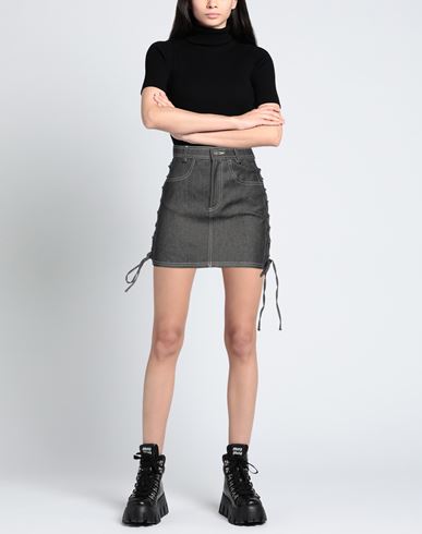 Woman Denim skirt Steel grey