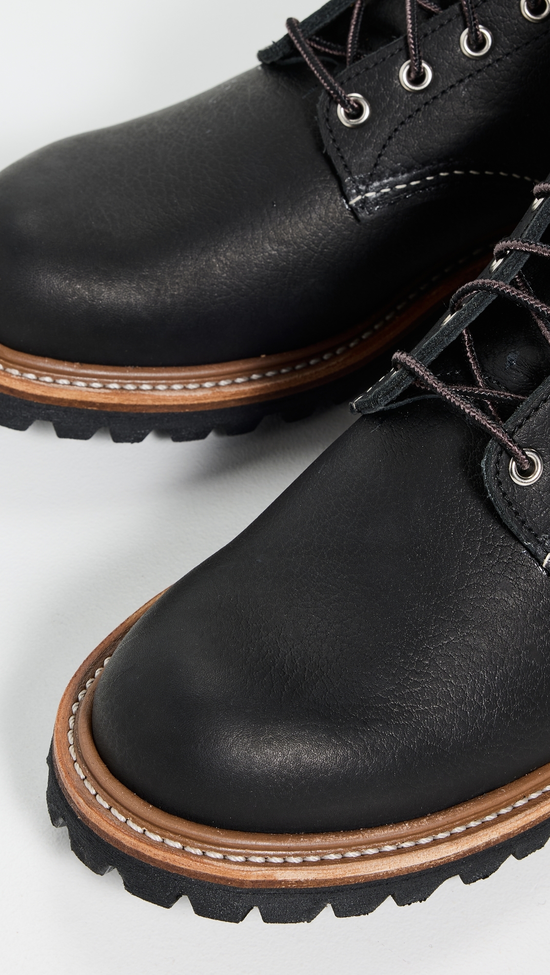 Logger Oil Slick Leather Boots 8 Black Oil Slick