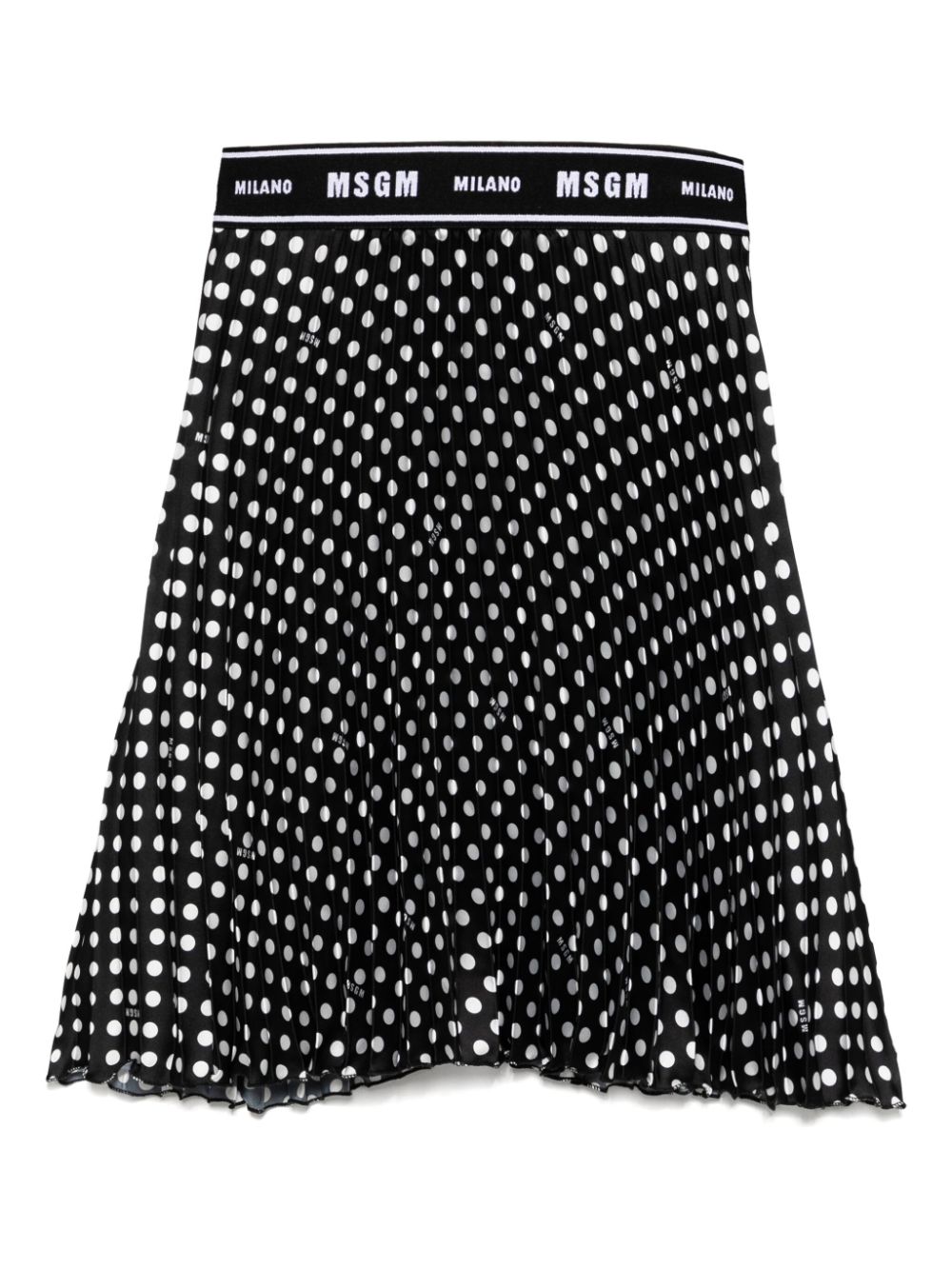 Dot-print skirt - Black