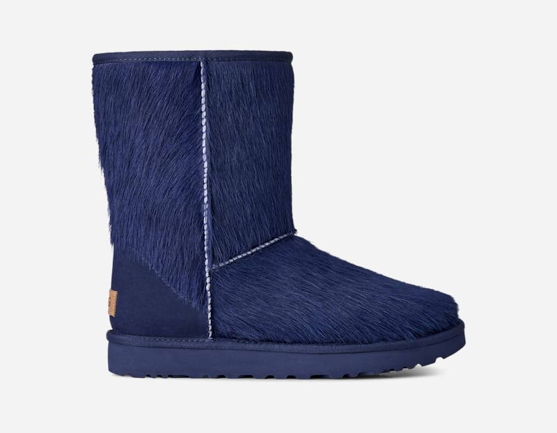 ® Women's Classic Short Calf Hair Classic Boots in High-Voltage Blue