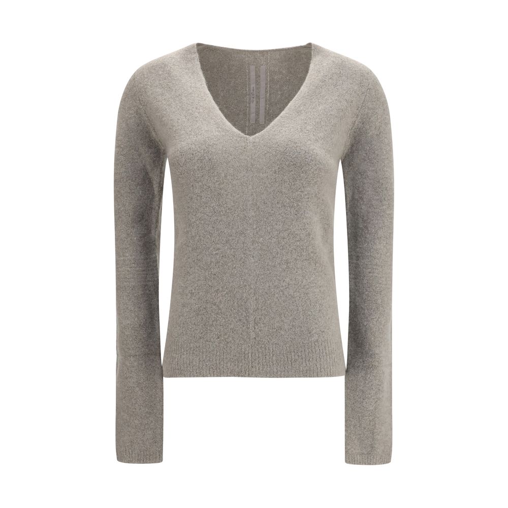 V-Neck Cashmere Sweater — Gray