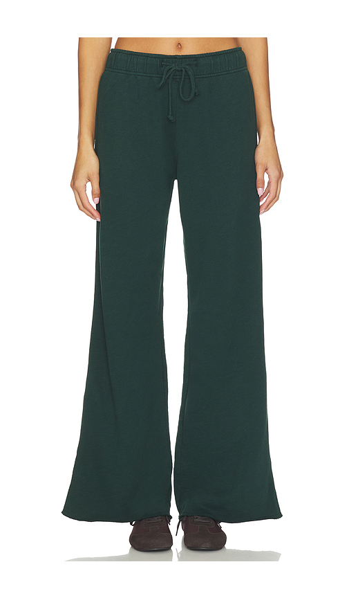 Bobi Wide Leg Pant in Dark Green. XL. Also in L, M