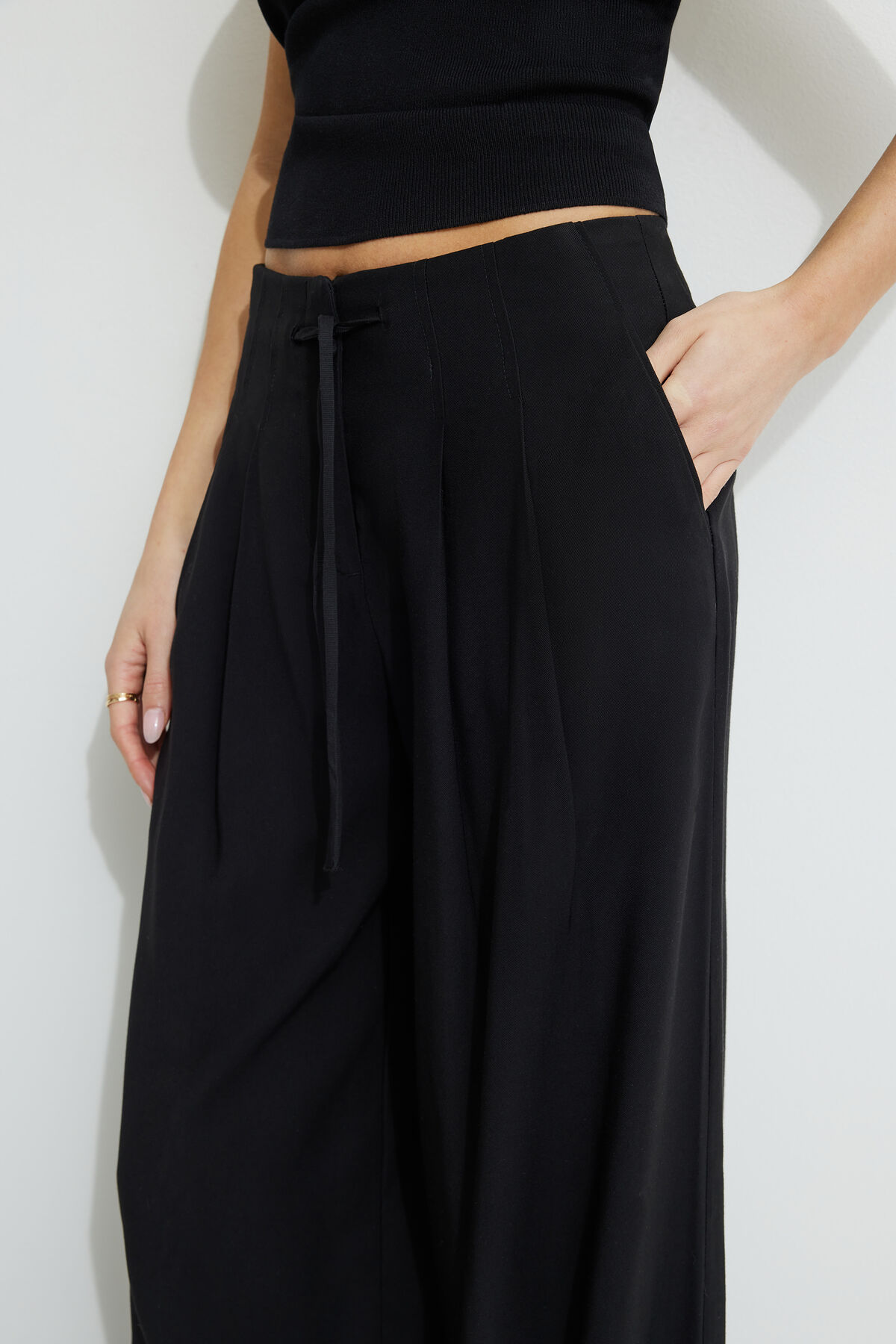 Wide Leg Drawstring Pants