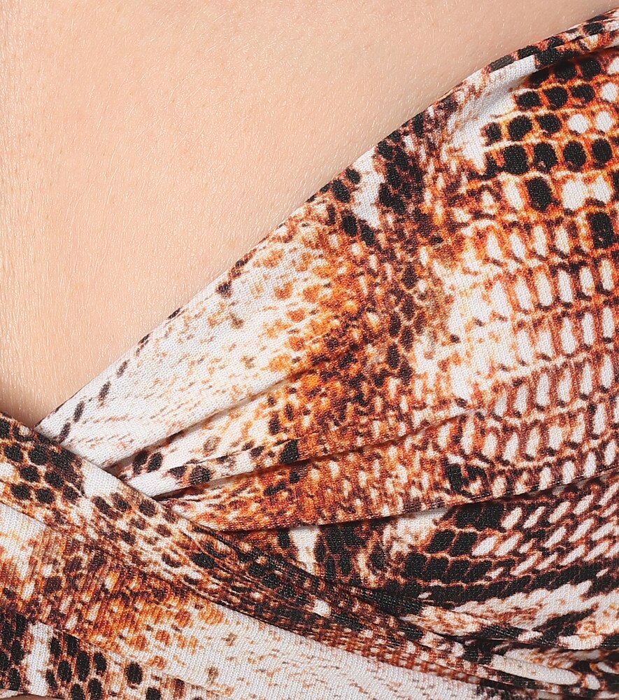 Exclusive to Mytheresa - Martinique snake-effect bikini top