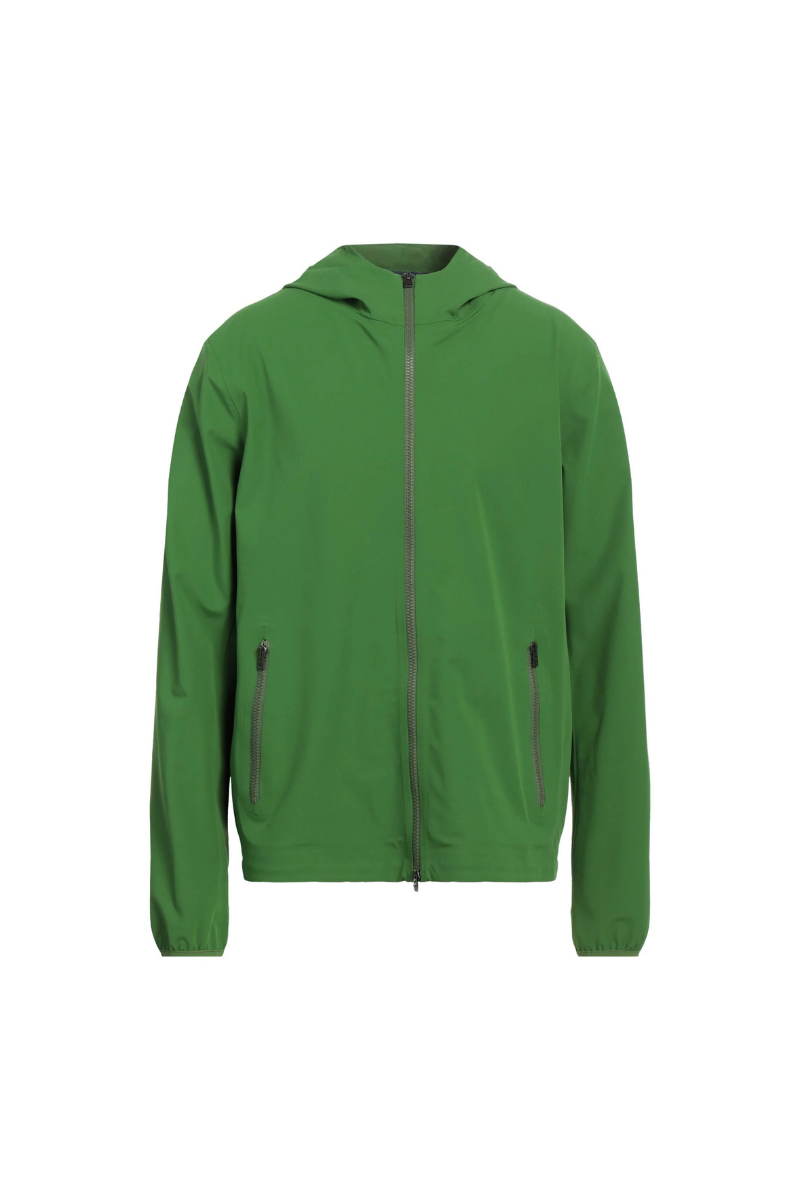 Hooded Nylon Jacket — Green