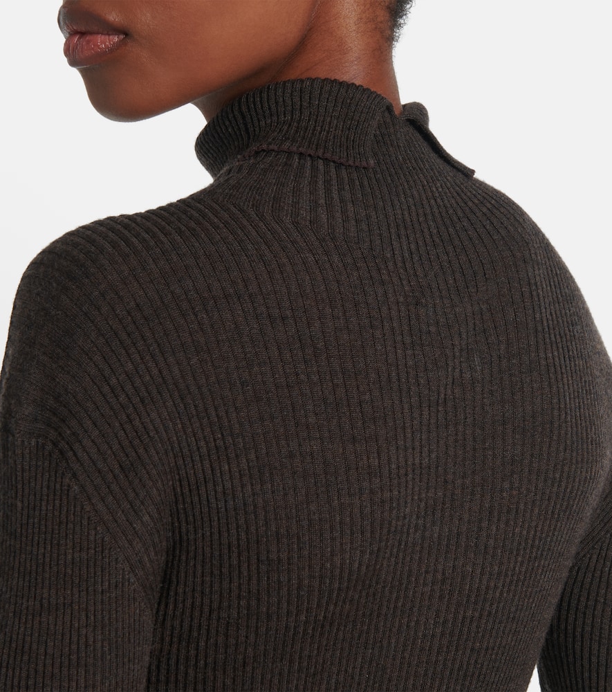 Ribbed-knit wool sweater