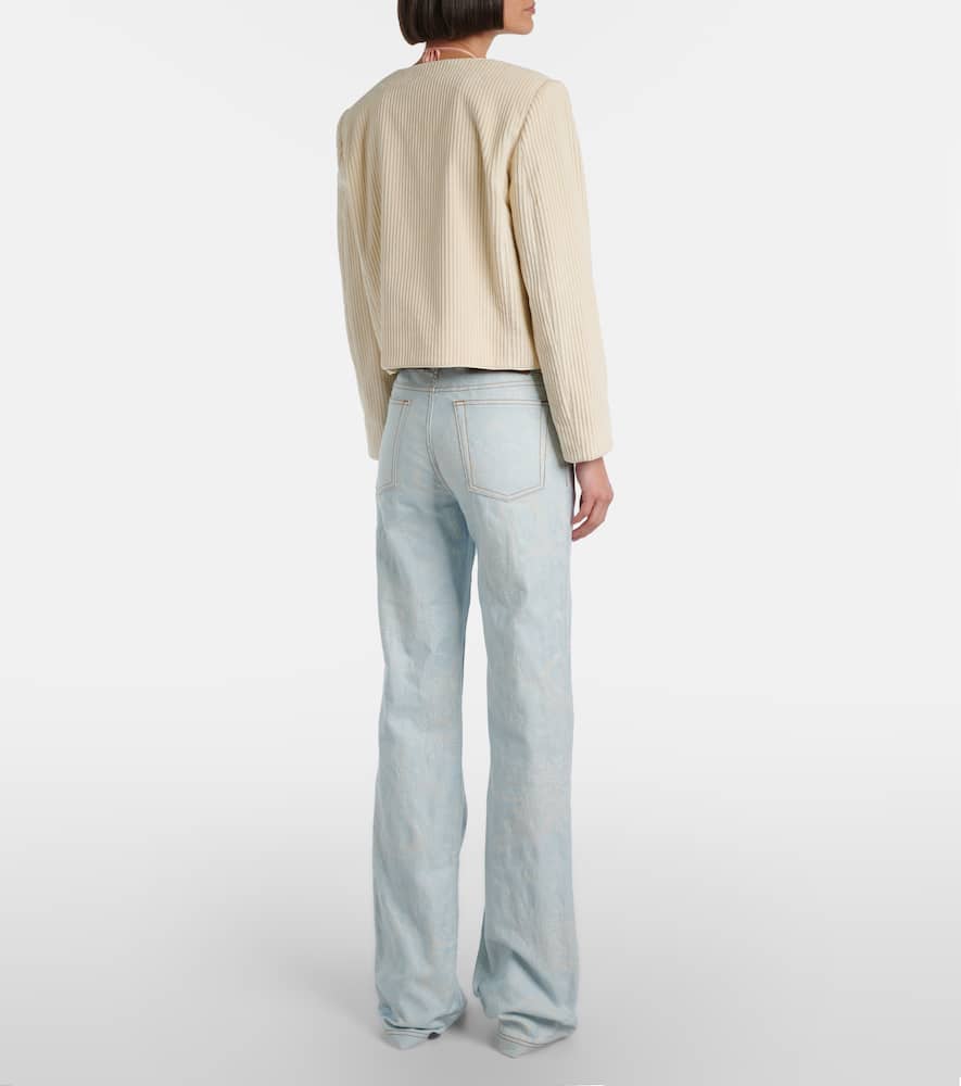 Pegaso embroidered flared jeans