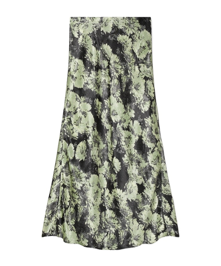 Tory Burch Printed Satin Skirt