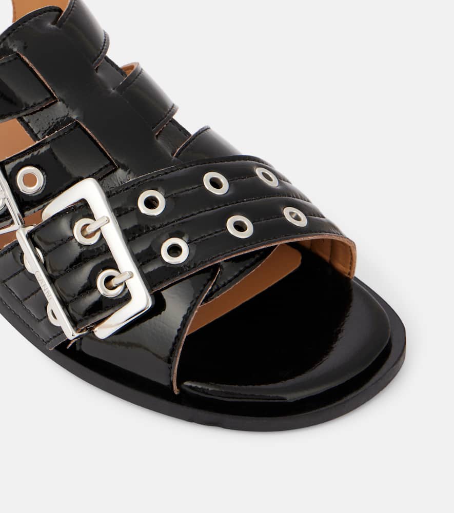 Ganni Buckle-detail sandals