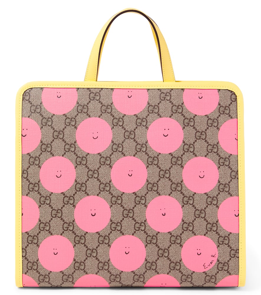 GG Canvas printed shopper