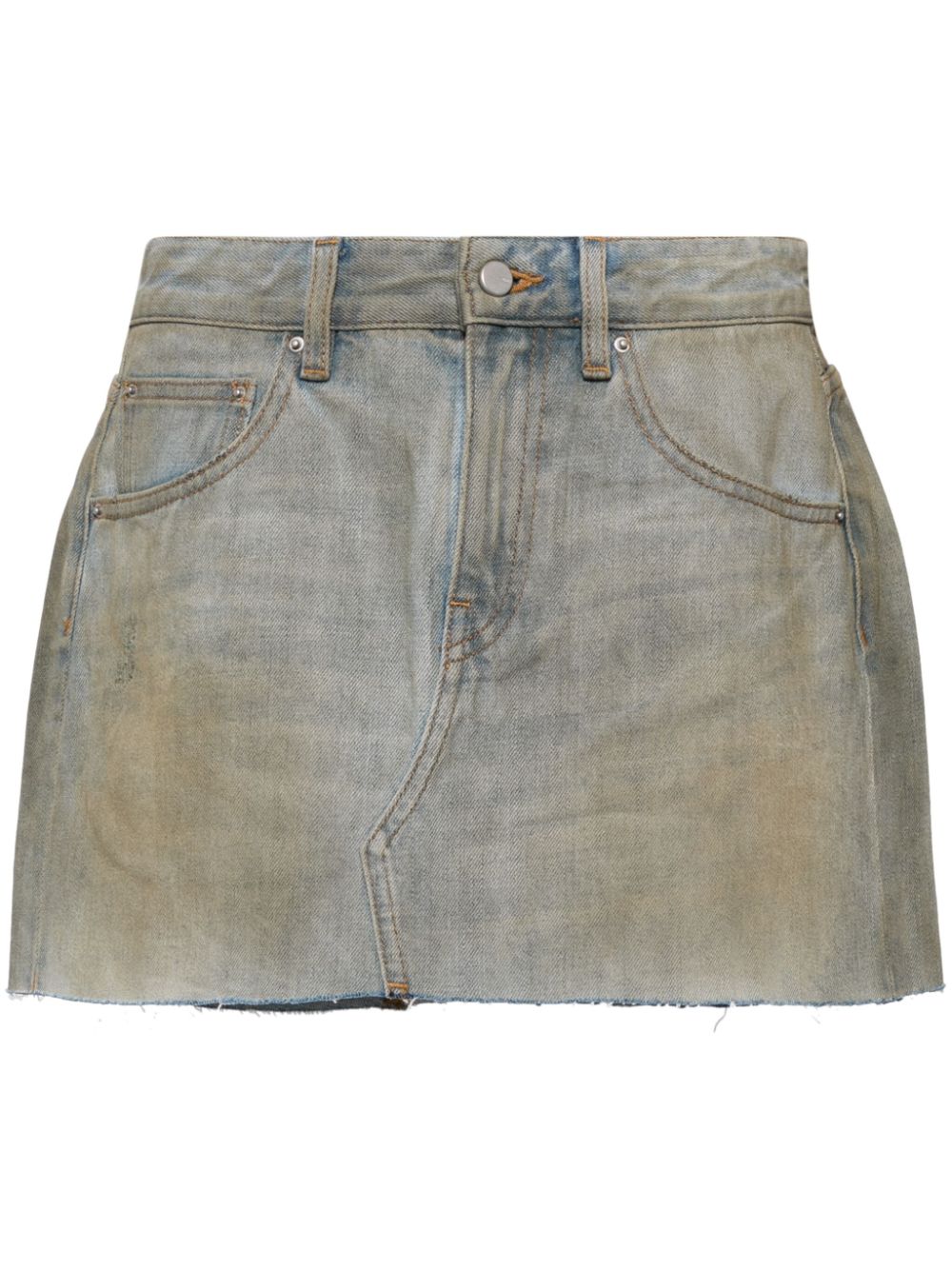 A-type denim skirt - Black