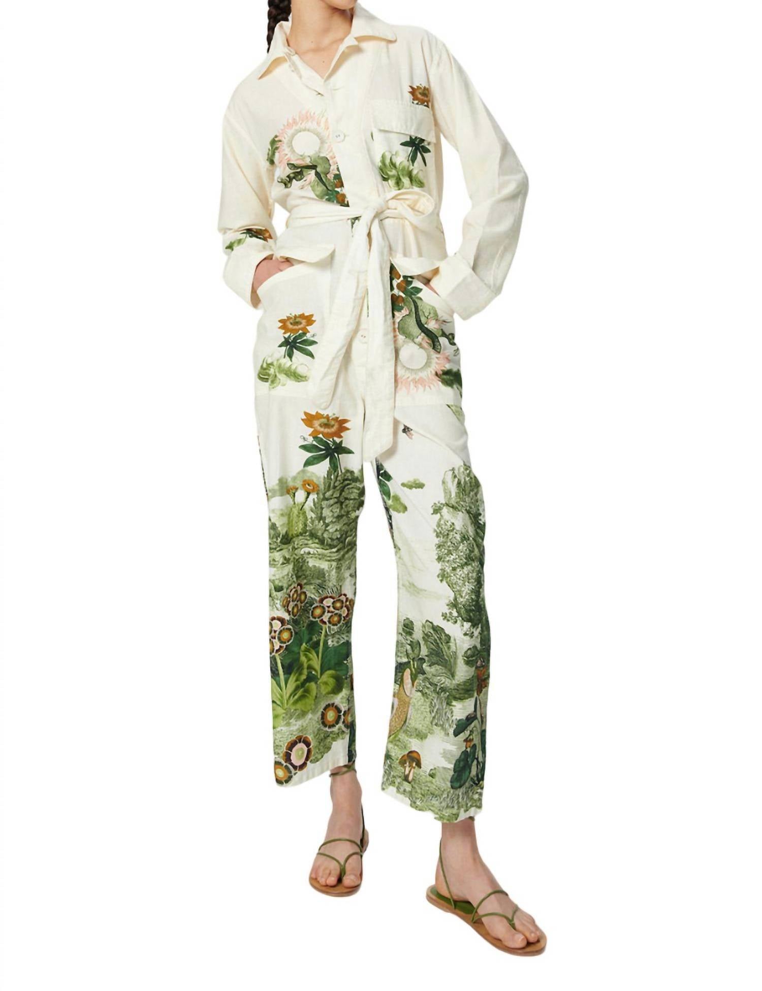 Sakura Jumpsuit In Eden Green