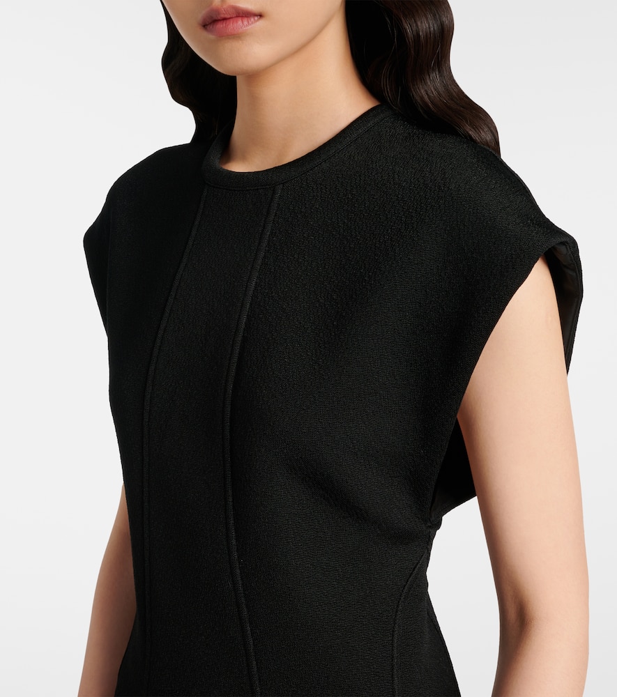 Ribbed-knit midi dress