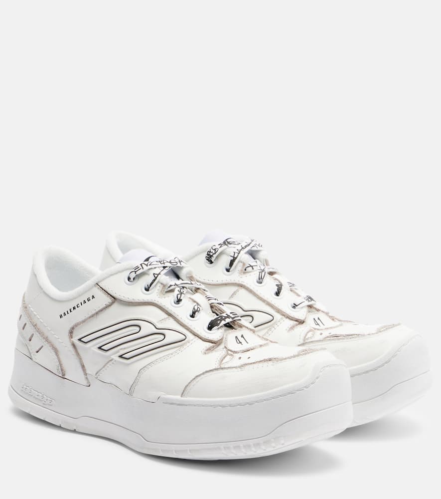 Hamptons leather platform sneakers
