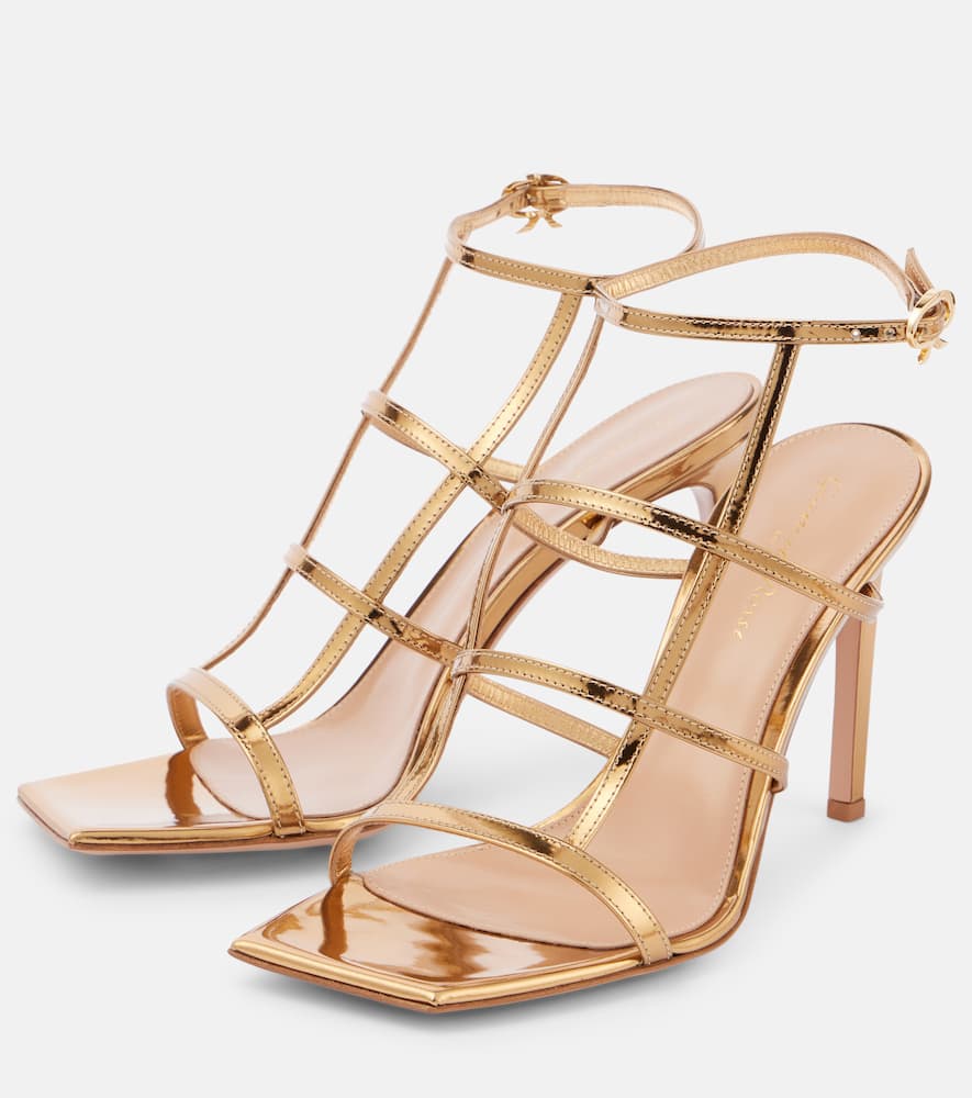 Mondry metallic leather sandals