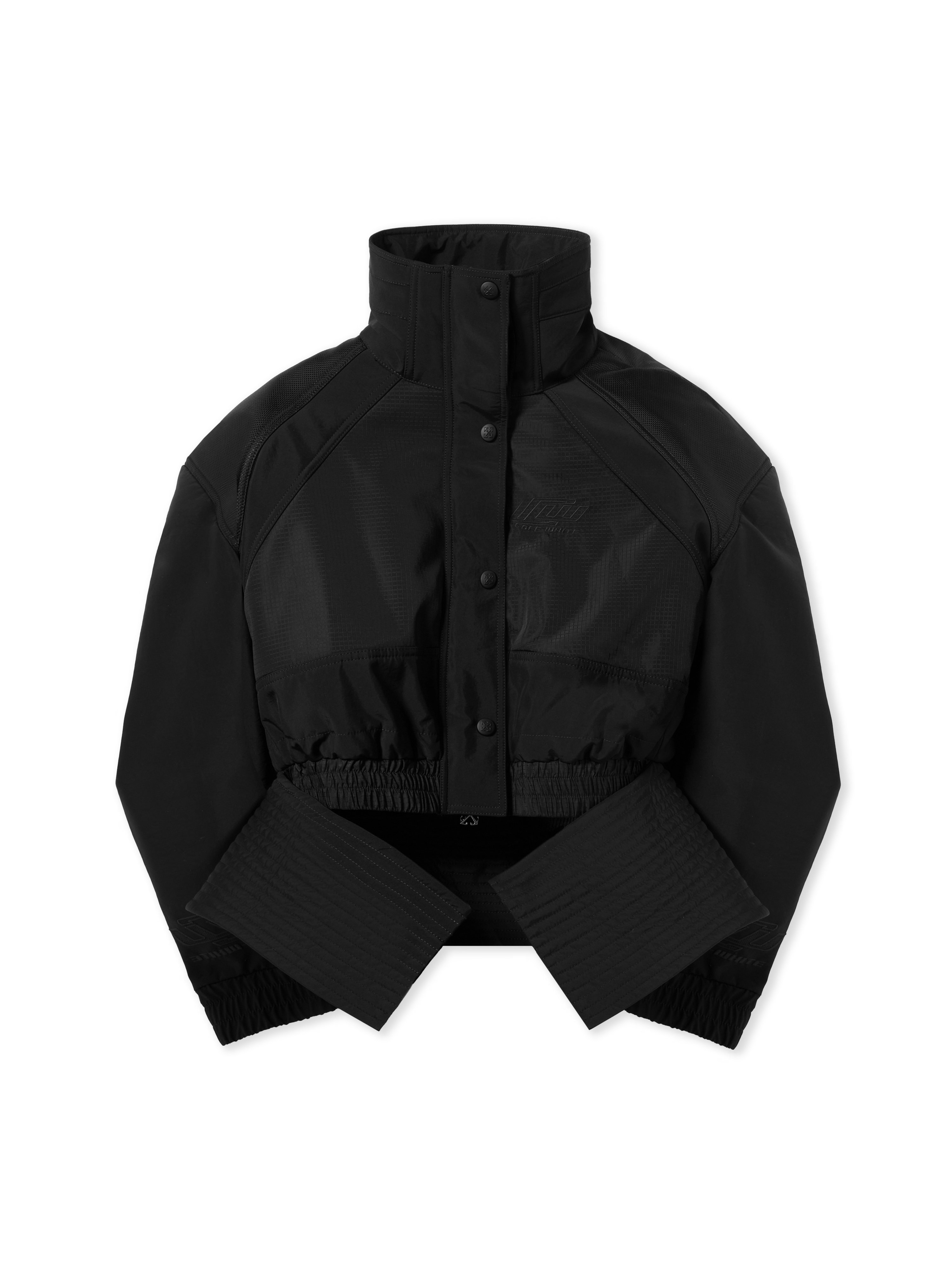 Ny Twill Race Peplum Bomber - Female Outerwear Black