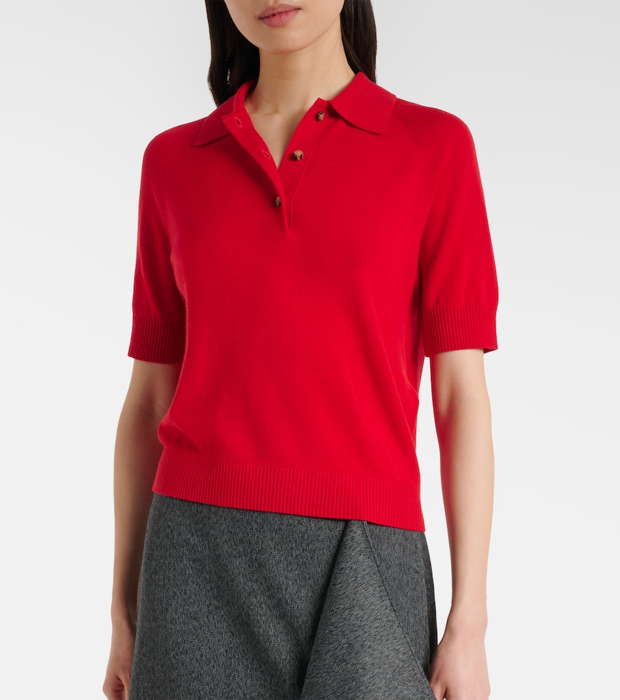 Wool polo shirt
