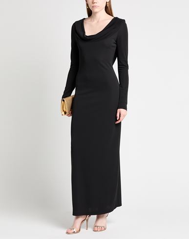 Woman Maxi dress Black Size 10 Polyester, Elastane