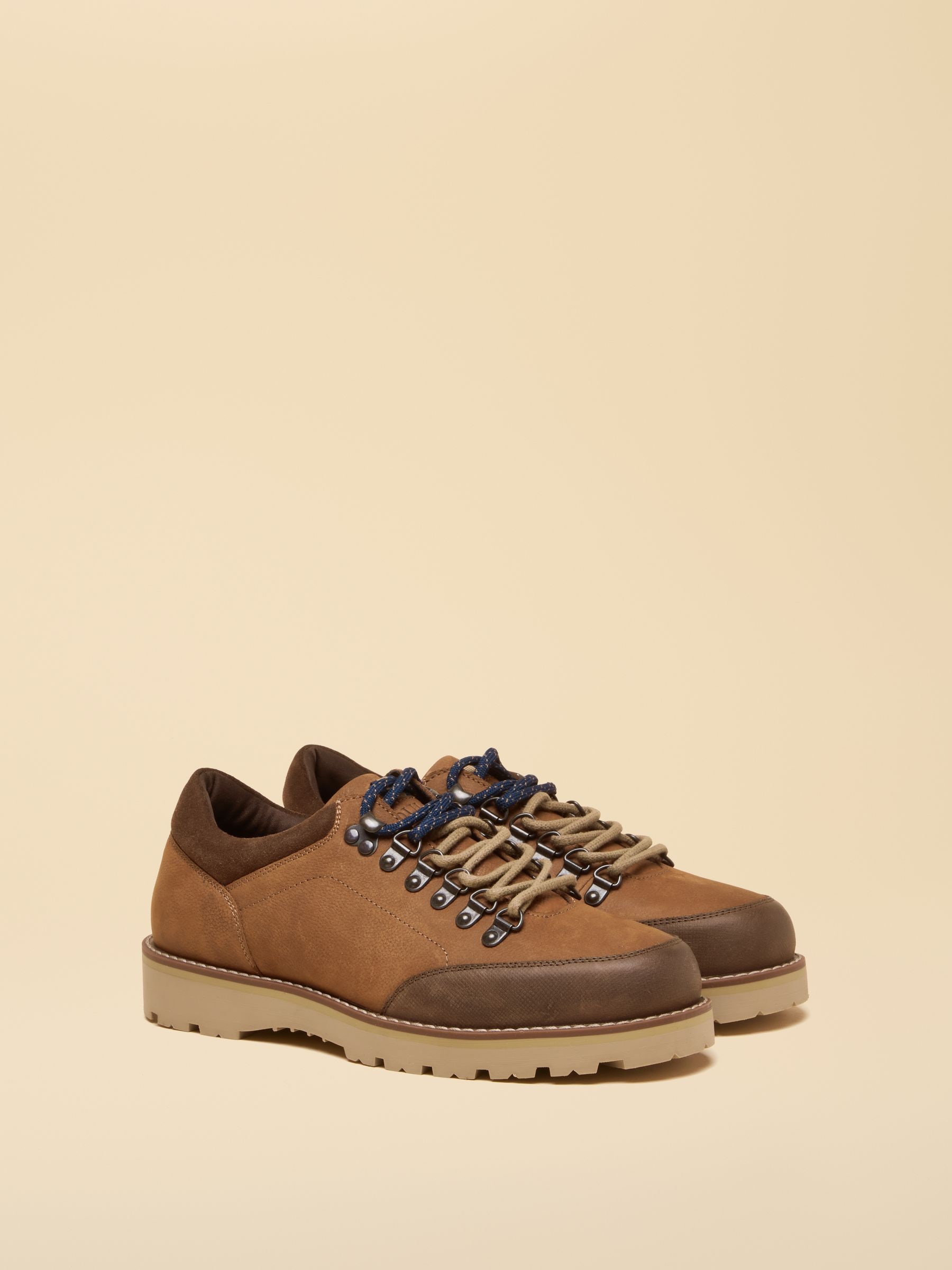 Tan Brown Leather Hiker Boots