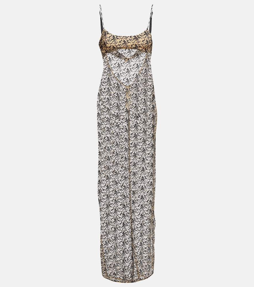 Cotton-blend maxi dress