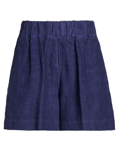 Woman Shorts & Bermuda Shorts Navy Size 2 Linen