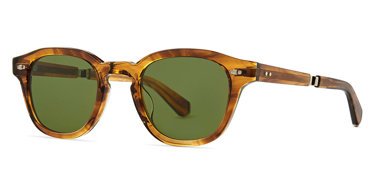 Garrett Leight JAMES S MRRYE-WG/BOXGRN Men's Sunglasses Brown