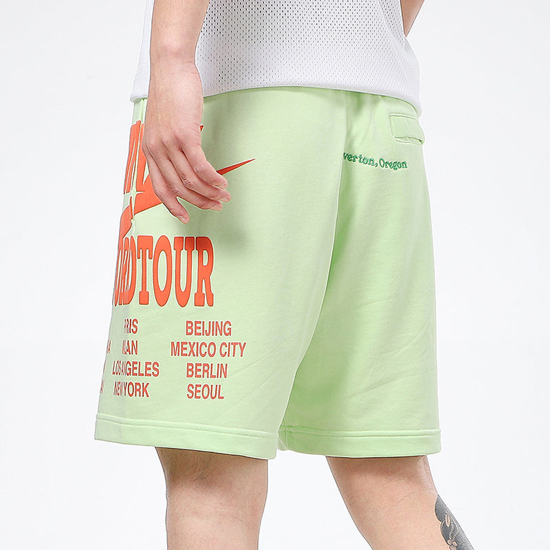 Nsw Ft Short Wtour Large Logo Printing Knit Sports Shorts Green