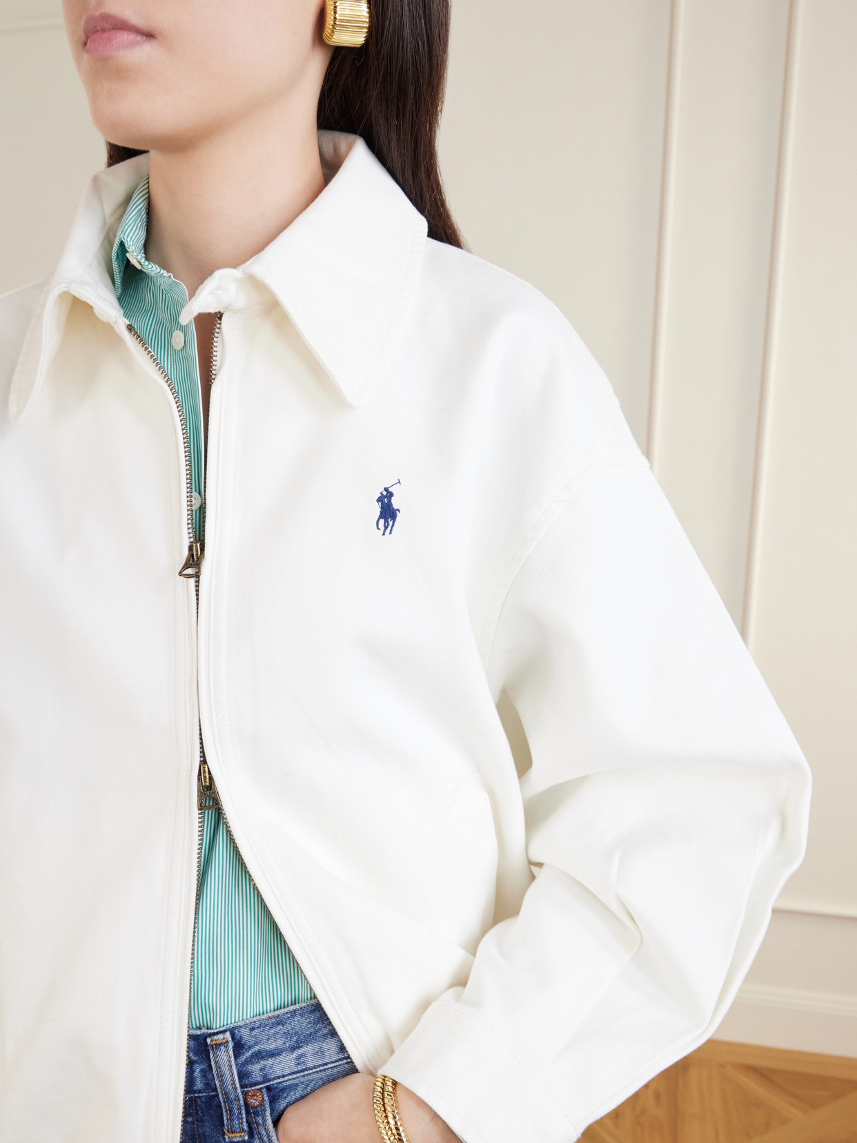 Wove Bomber Jacket - Cream