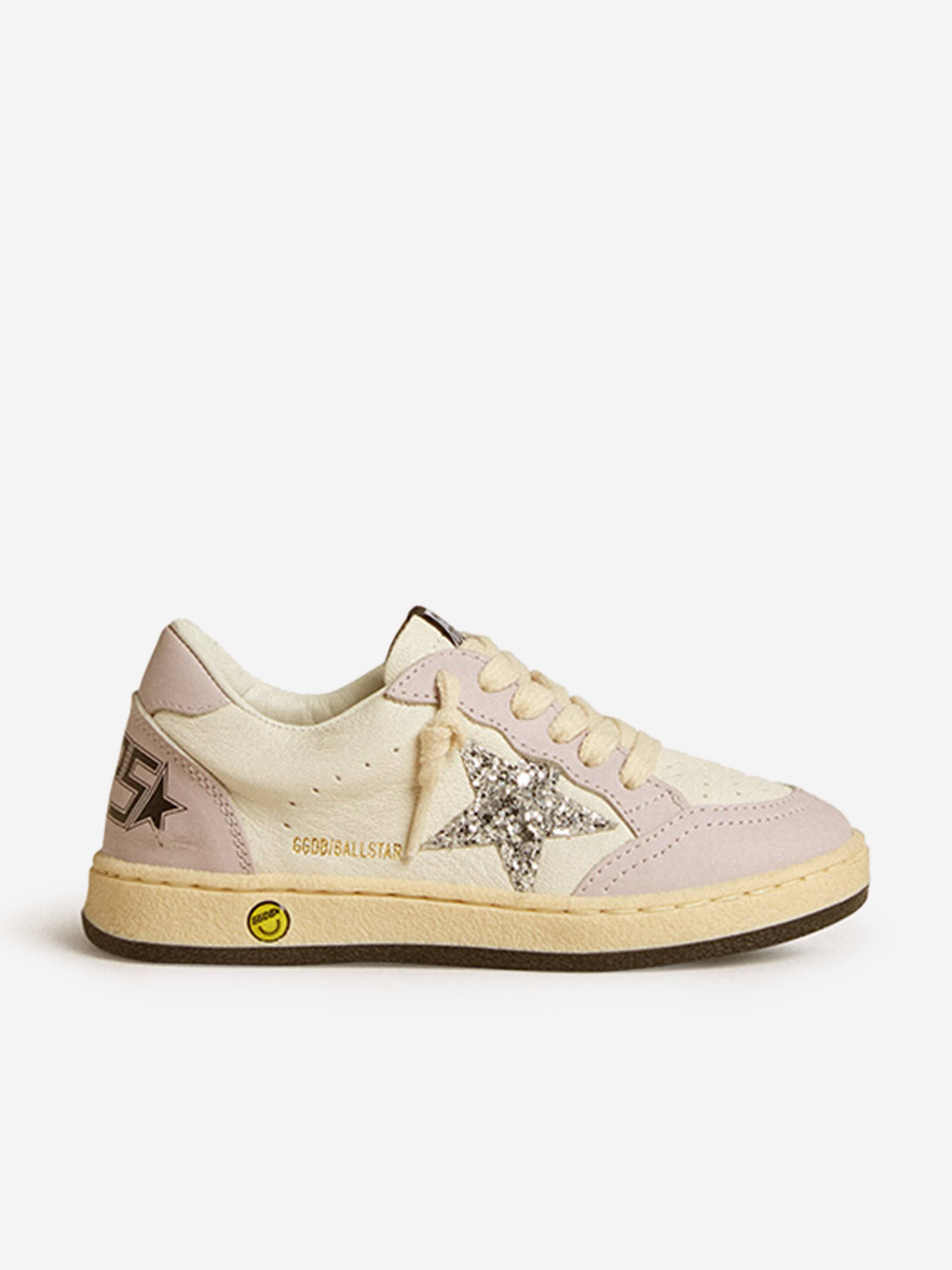 Golden Goose Girls Leather Ballstar Trainers in White EU 30 UK 12