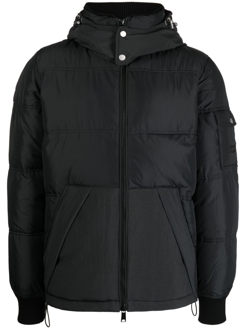 Hooded padded jacket - Black